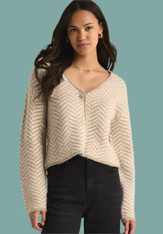 Noemi Herringbone Cardigan