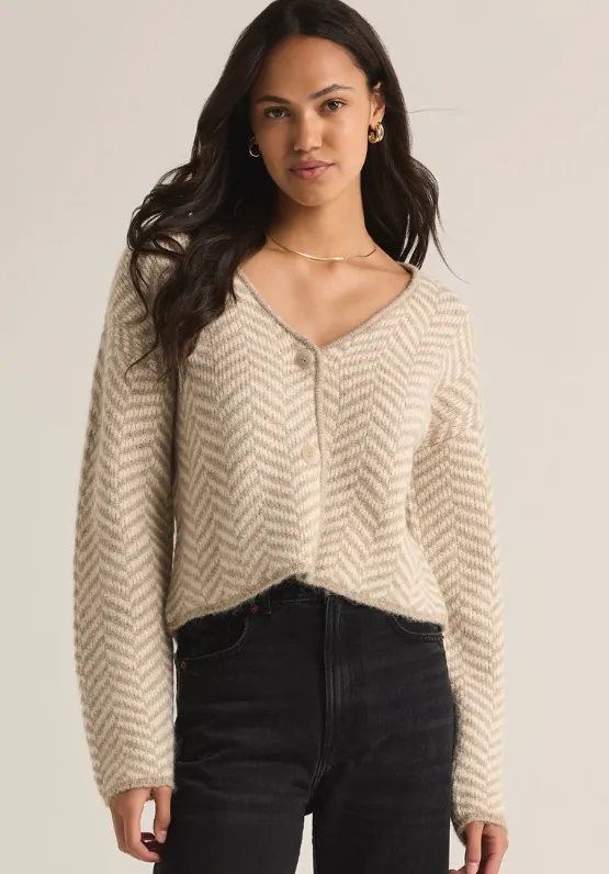 Noemi Herringbone Cardigan