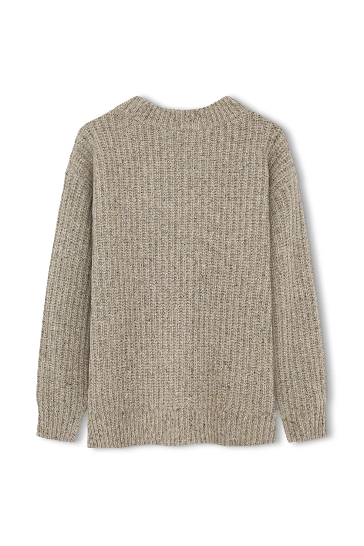 Olive Merino Wool Blend Knit Jumper