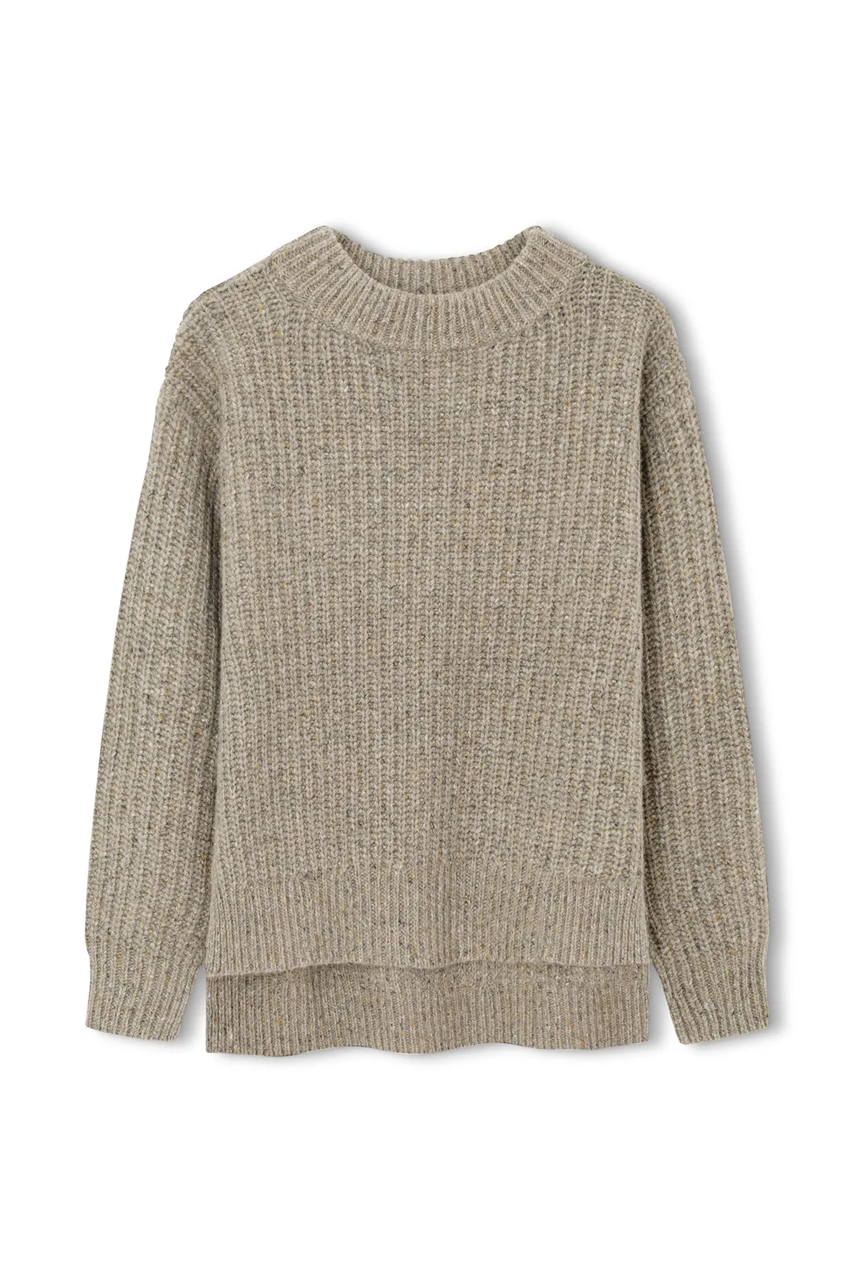 Olive Merino Wool Blend Knit Jumper