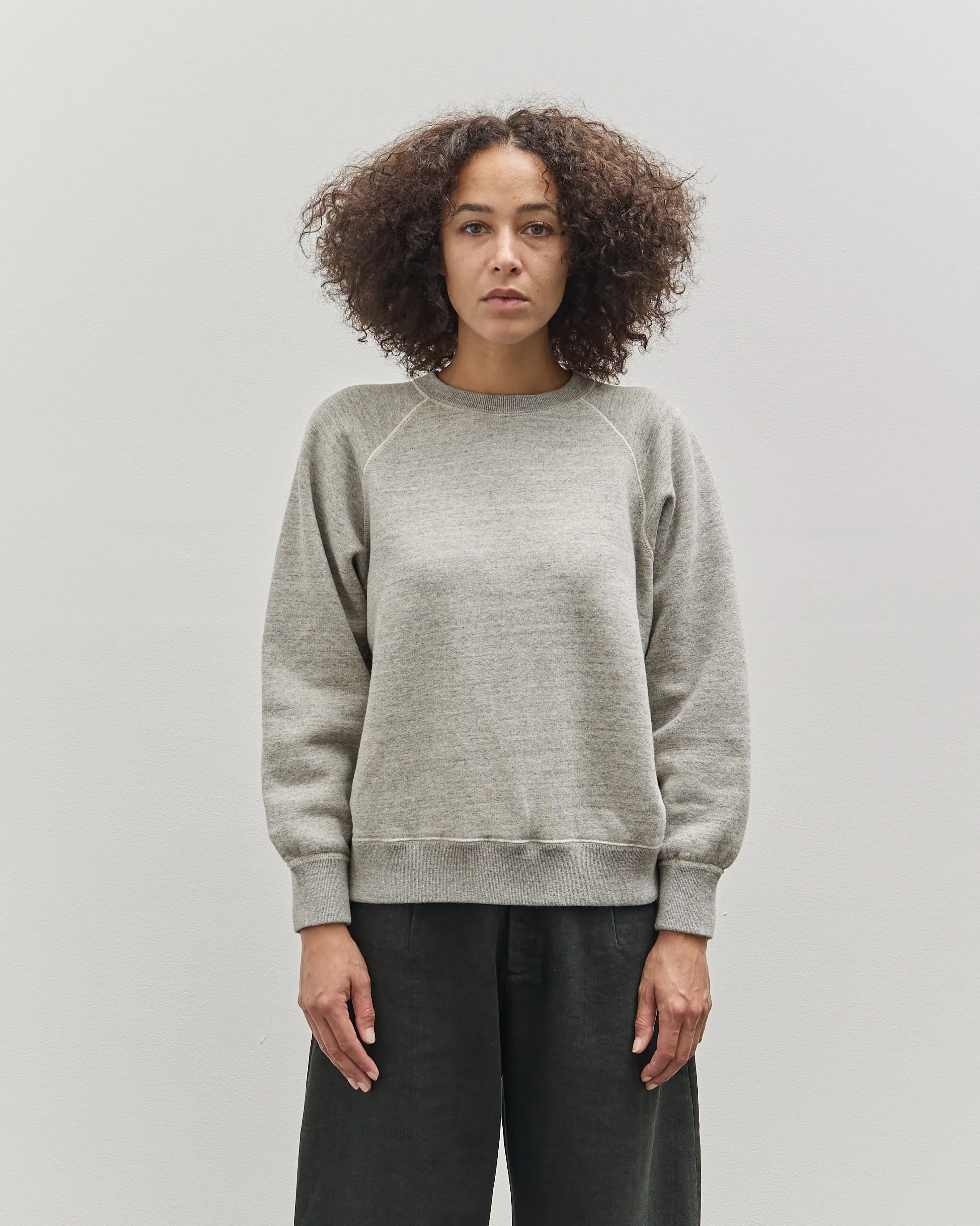 orSlow Crewneck Sweat Shirt, Heather Grey