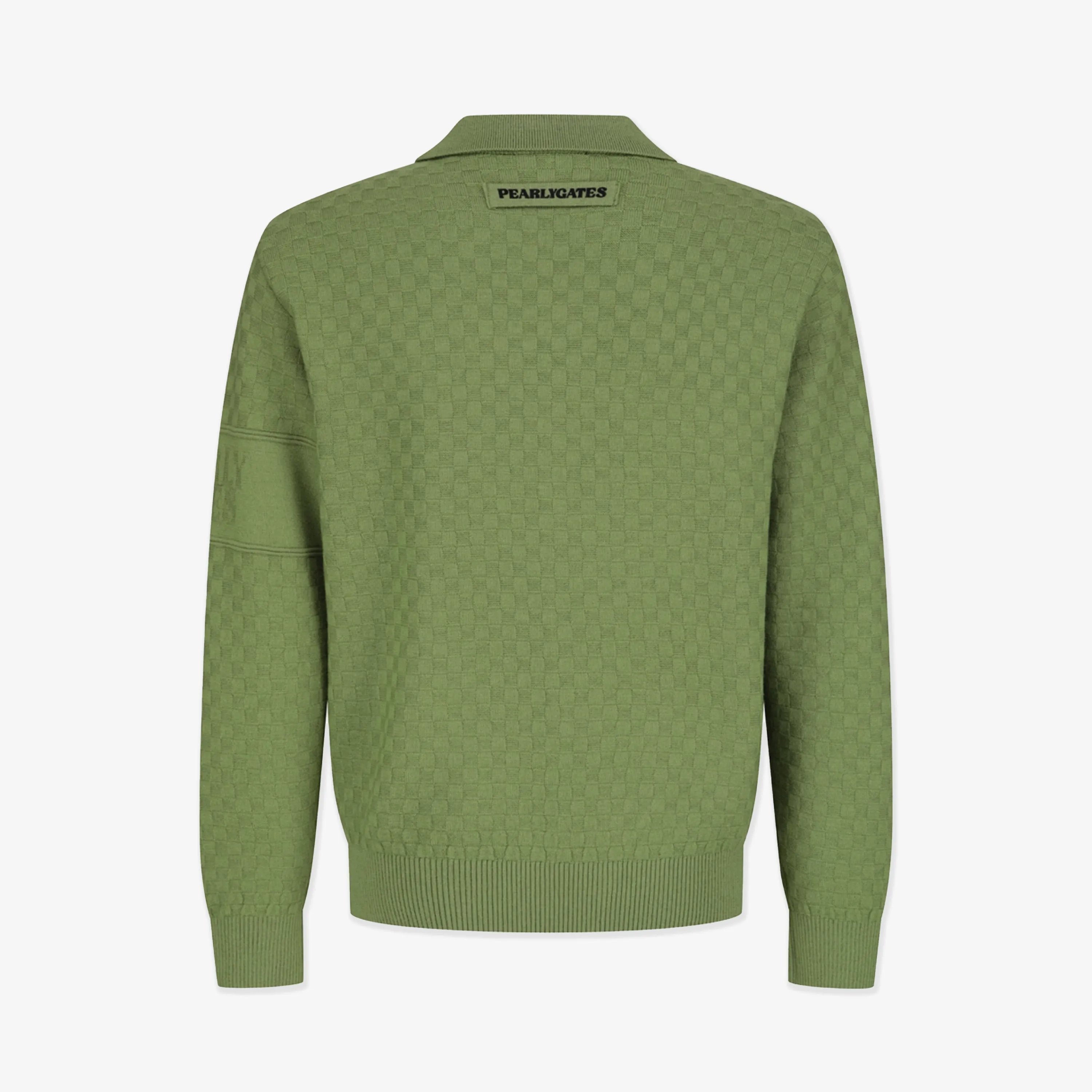 Pearly Gates Men's Long Sleeve Knit Shirt- Green