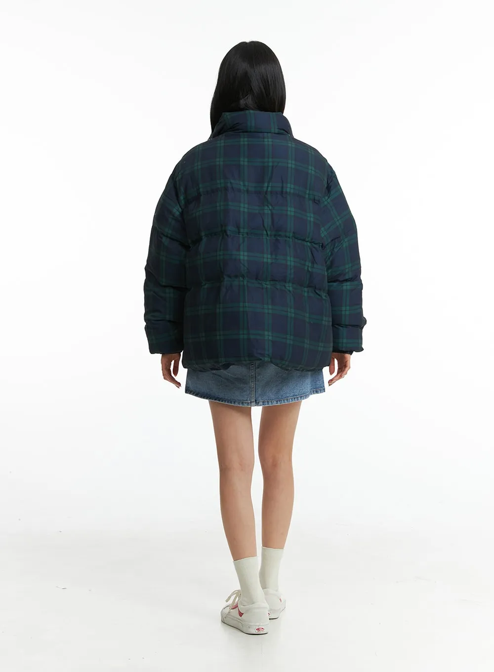 Plaid Oversized Puffer Jacket OD301