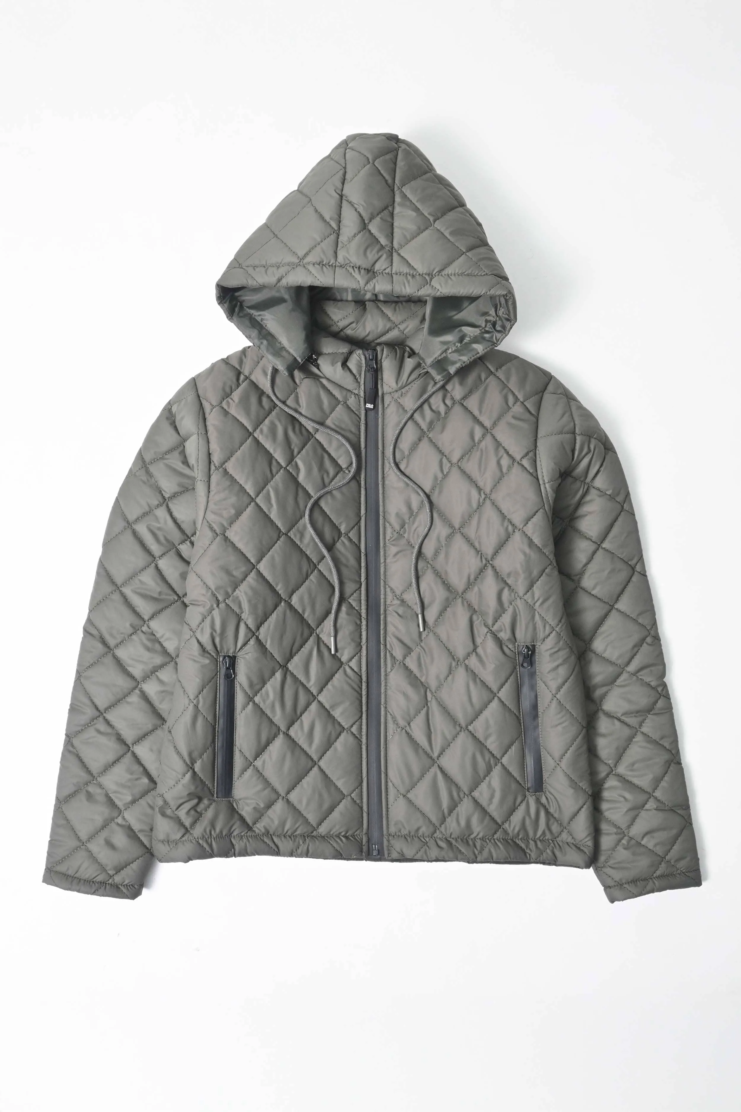 Polo Republica Men's Quilted Puffer Hooded Jacket