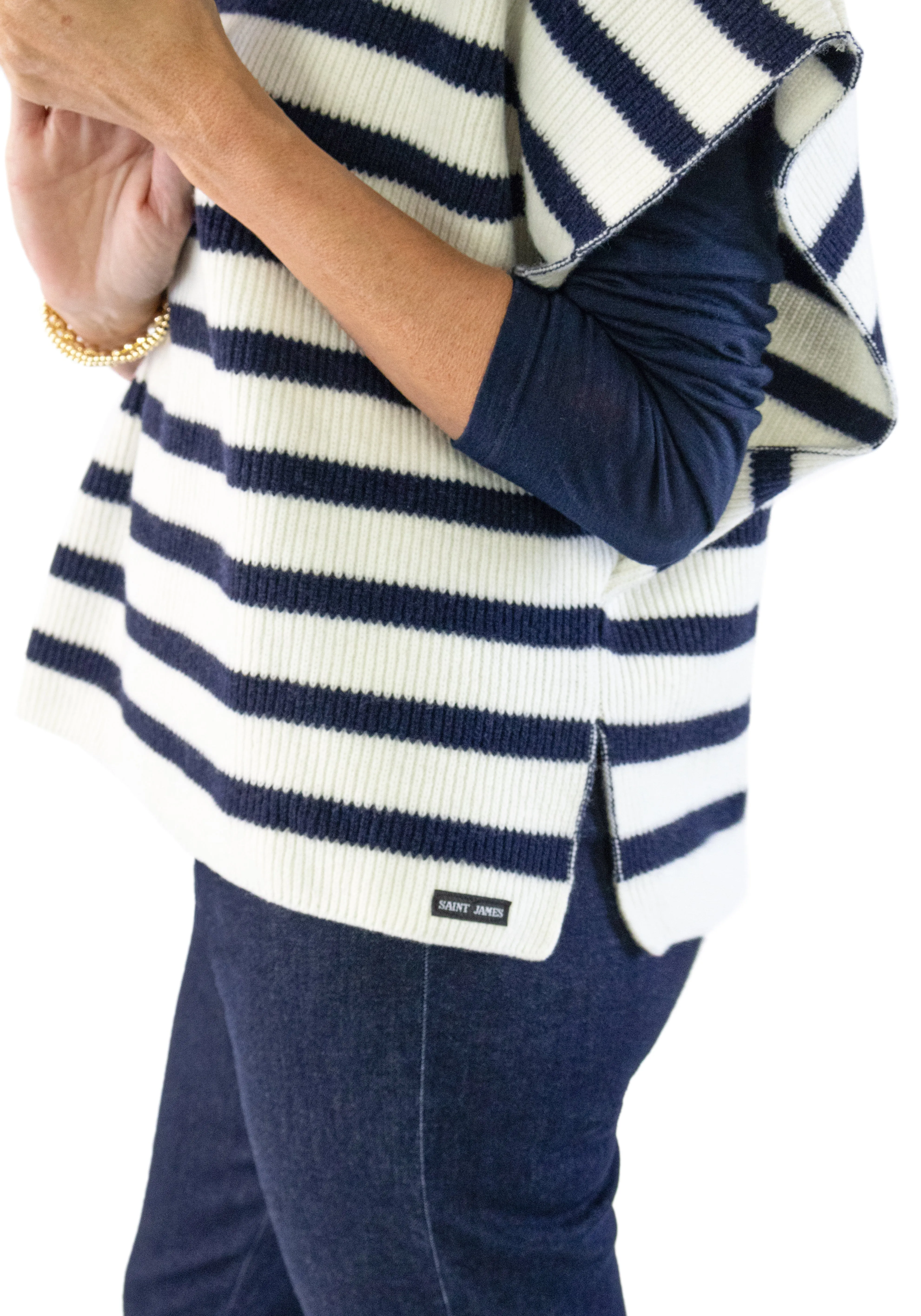 Pull Stripe Panch - Ecume / Navy