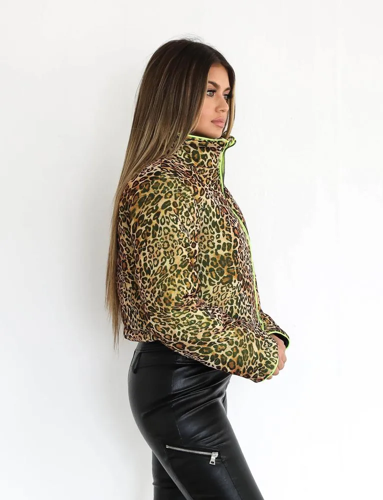 Road Warrior Jacket - Leopard/Neon