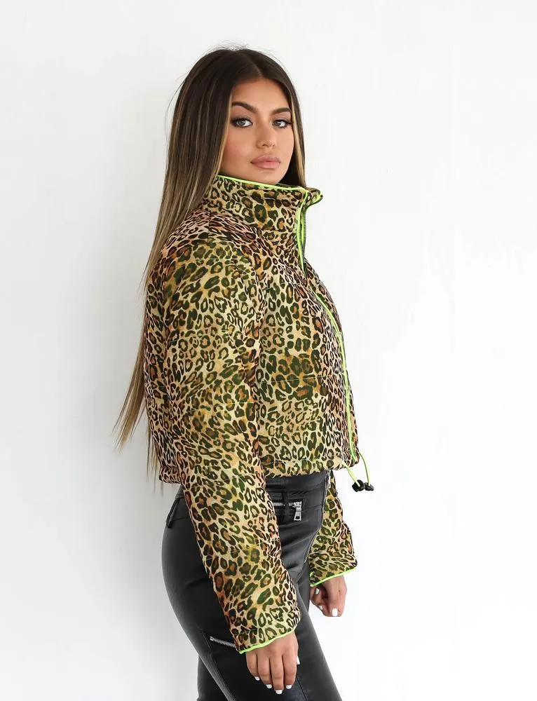 Road Warrior Jacket - Leopard/Neon