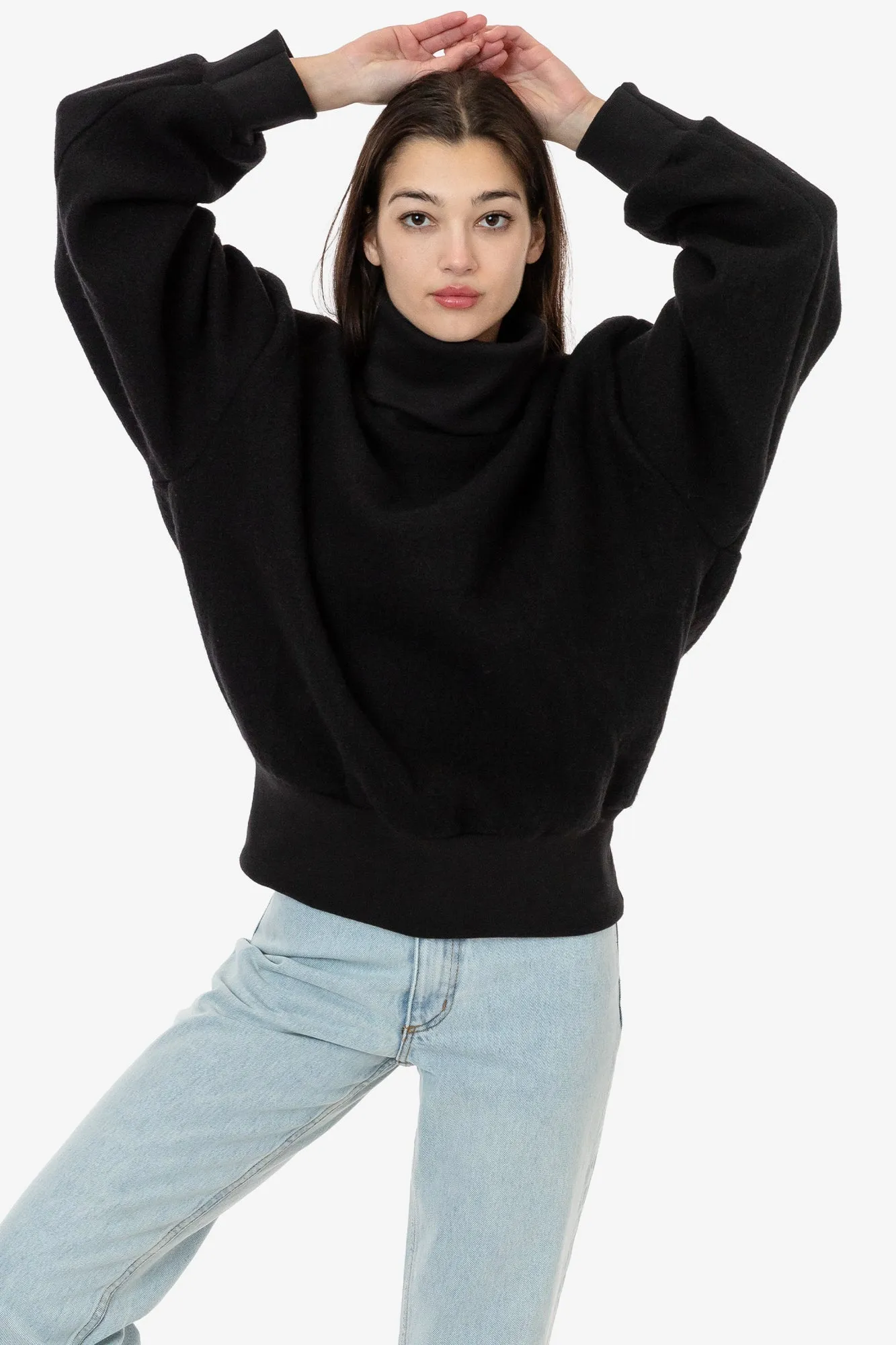 RWHR313 - Wool Turtleneck Sweater with Heavy Cotton Rib