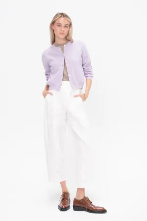 Saskia Panel Pants, White