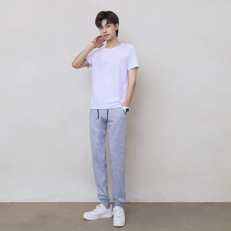 Scales Matching Pants Men Casual Korean Long Trendy Straight Quick Dry Sporty Pants