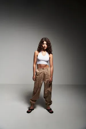 Set Of Halter Neck Top With Cargo Pants