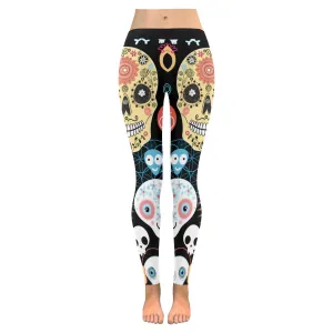 skulls beautiful Low Rise Leggings