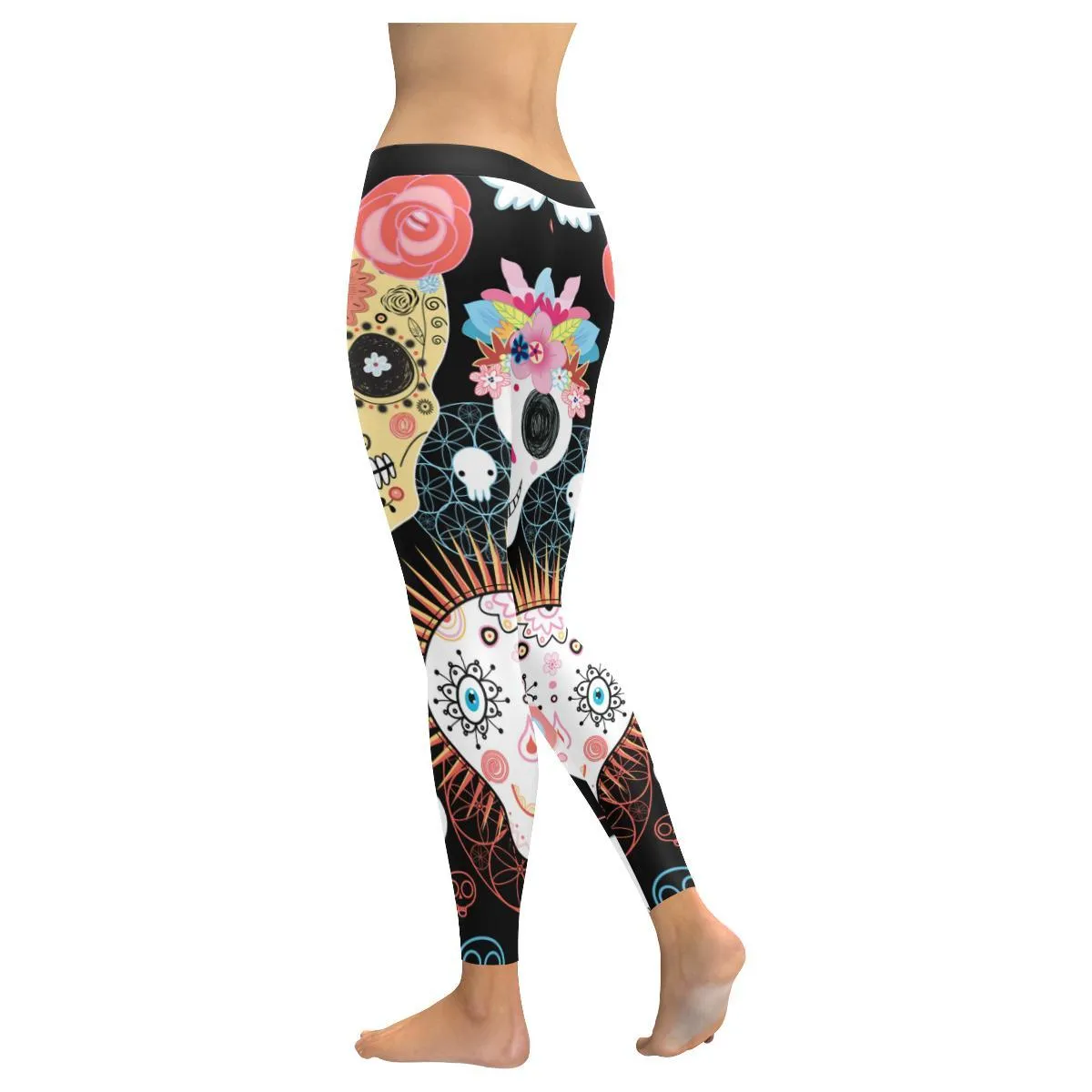 skulls beautiful Low Rise Leggings