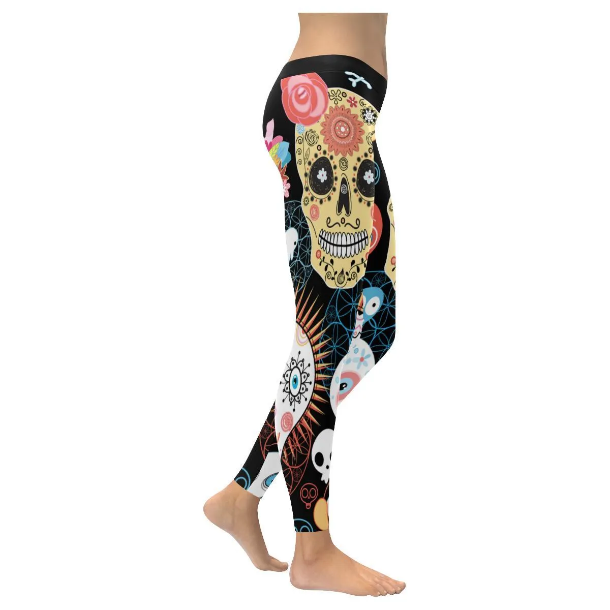 skulls beautiful Low Rise Leggings