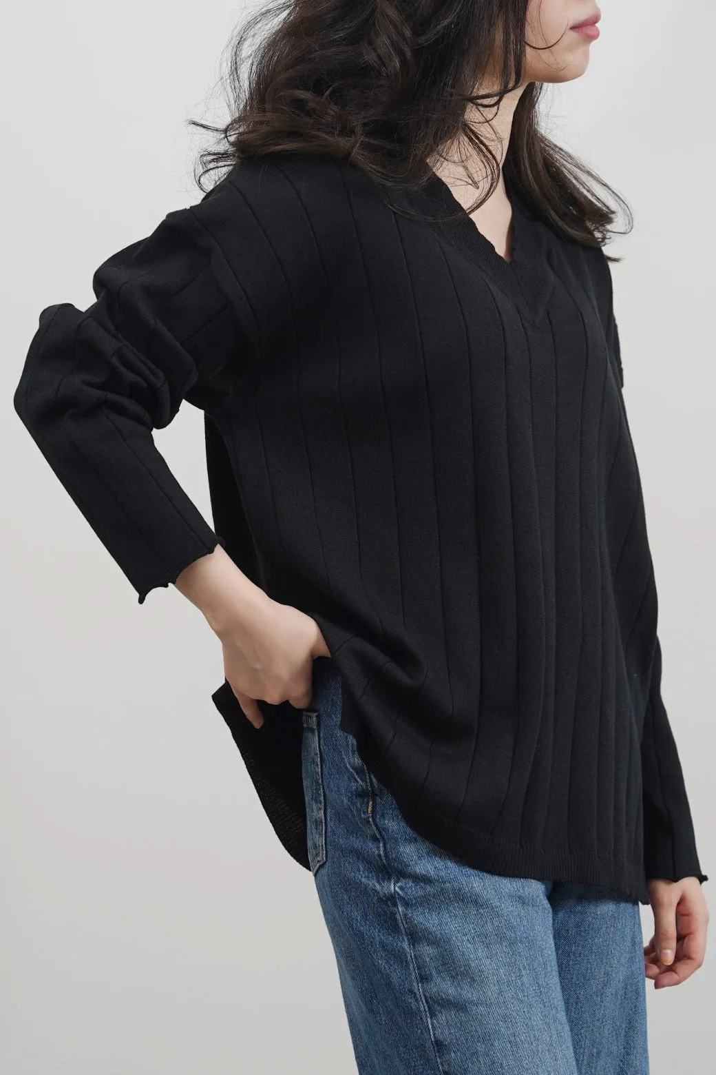 SOFT RIB-KNIT JUMPER