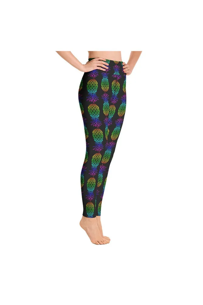 Spectral Pineapple Yoga Leggings