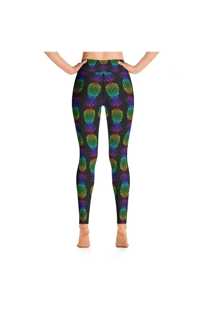 Spectral Pineapple Yoga Leggings