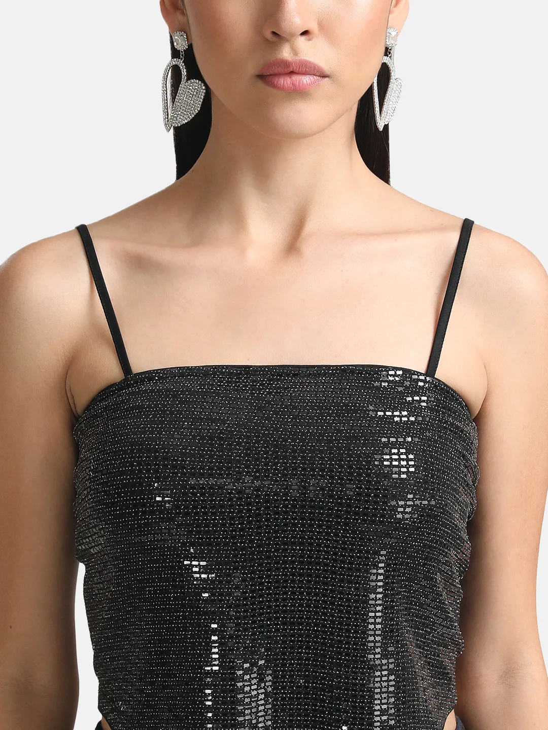 Stickon Sequin Scarf Top