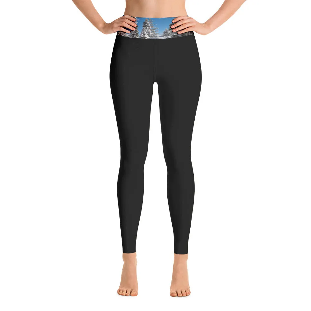 Tahoe Winter Trees Womens Yoga Leggings