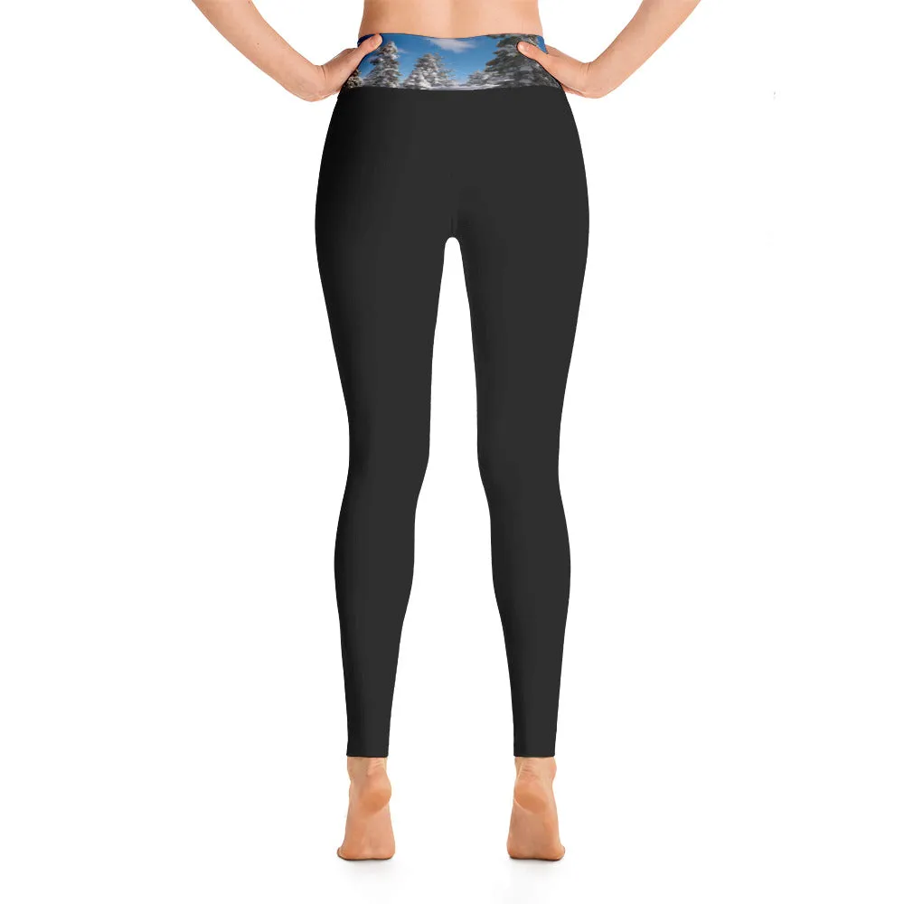 Tahoe Winter Trees Womens Yoga Leggings