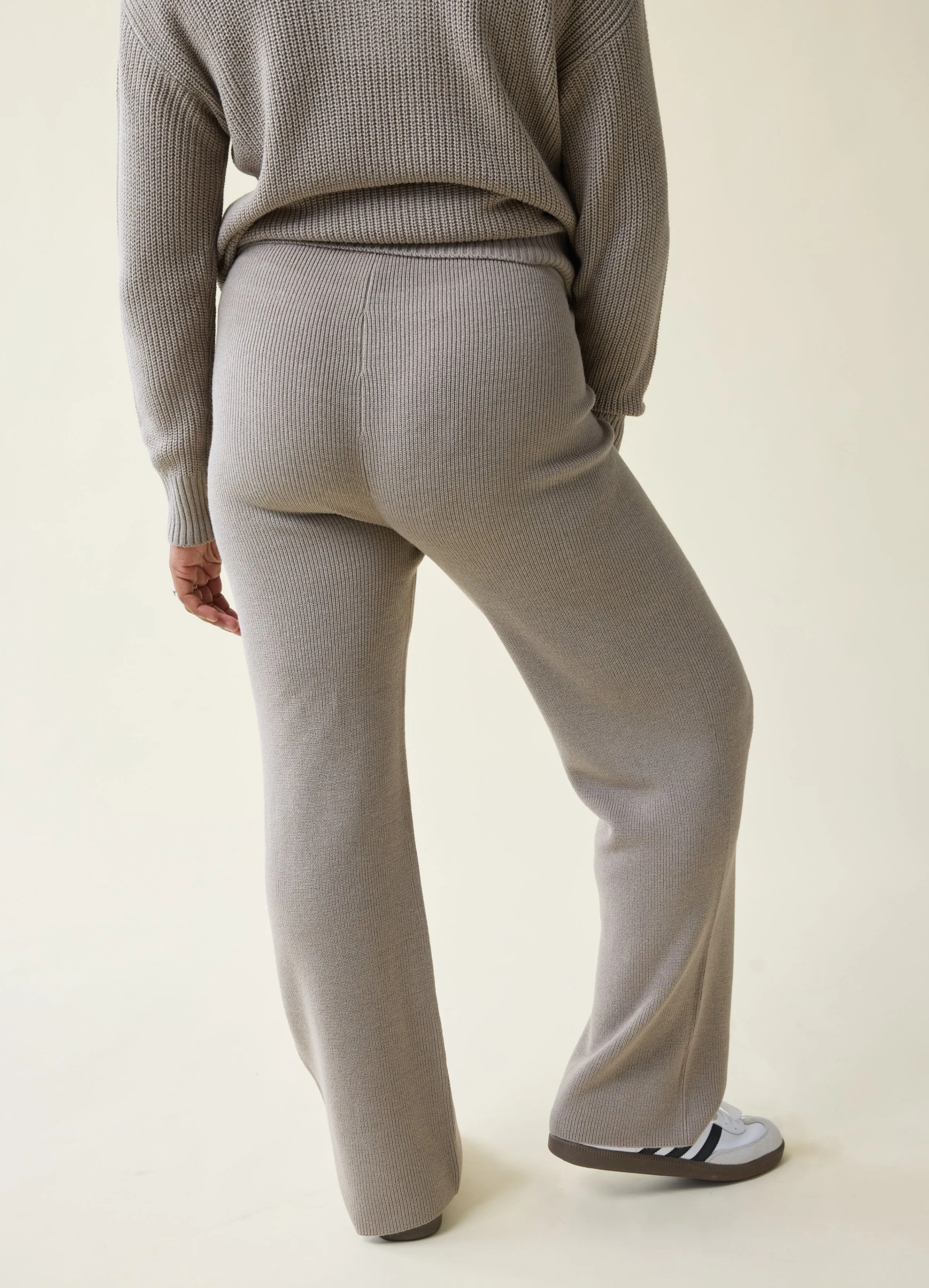 The Stay Cozy Maternity   Postpartum Sweater Pant Taupe