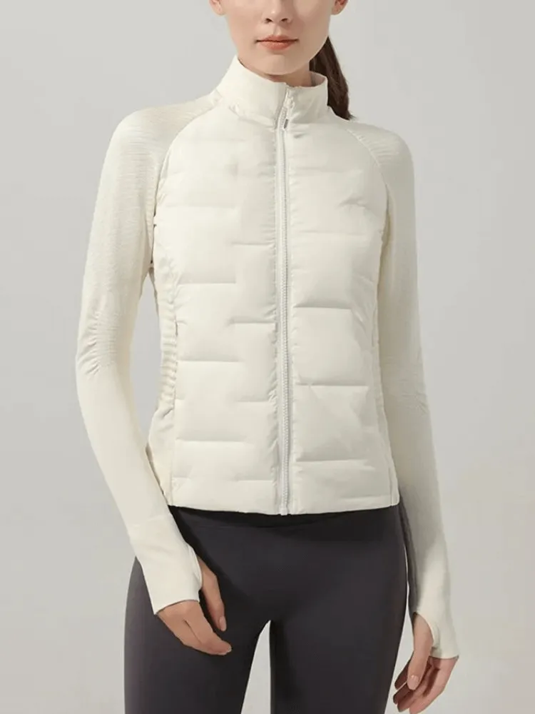 Thin Sports Women's Down Jacket with Elastic Sleeves - SF1816