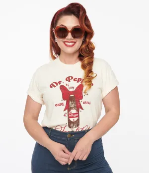 Vintage Style Dr Pepper Social Club Fitted Graphic Tee