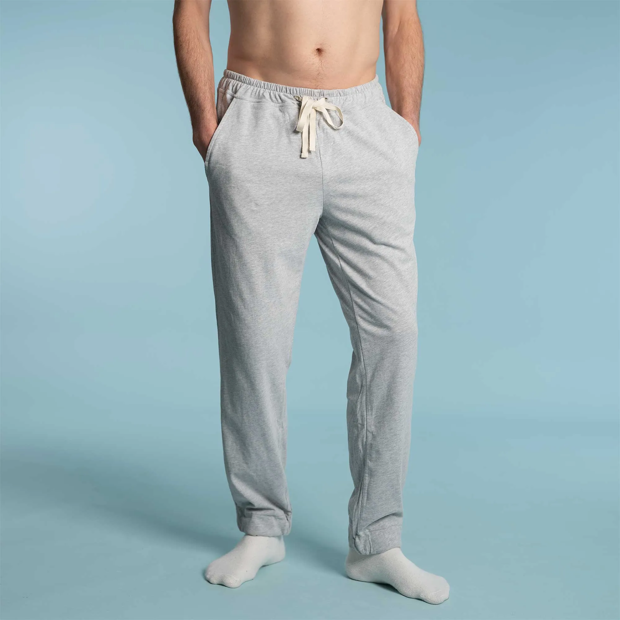 WEST COAST 100% Organic Prima Cotton Jersey Jogger Pants (Covered Organic Elastic Waist & Cuff) (100% Biodegradable OC Thread Option)