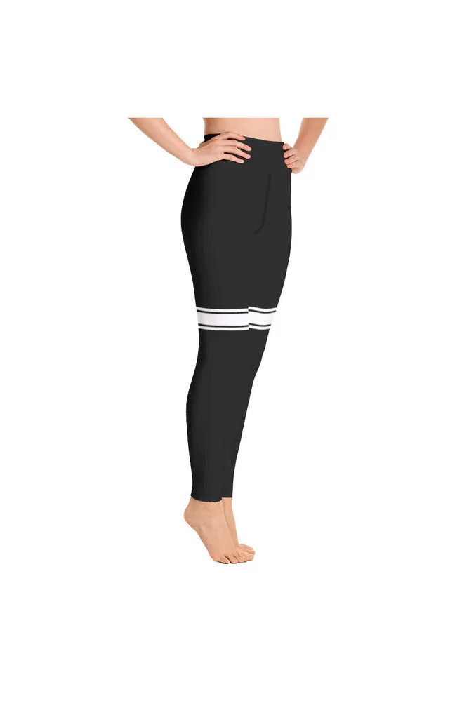 White Banded Yoga Leggings